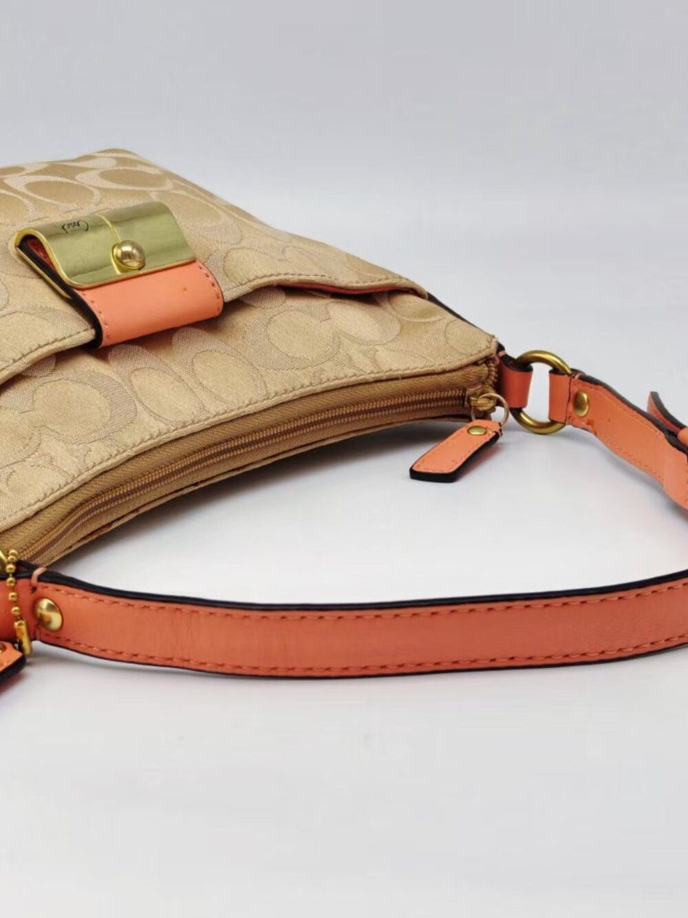 Coach Signature Canvas Hobo Shoulder Bag - Picture 8 of 15